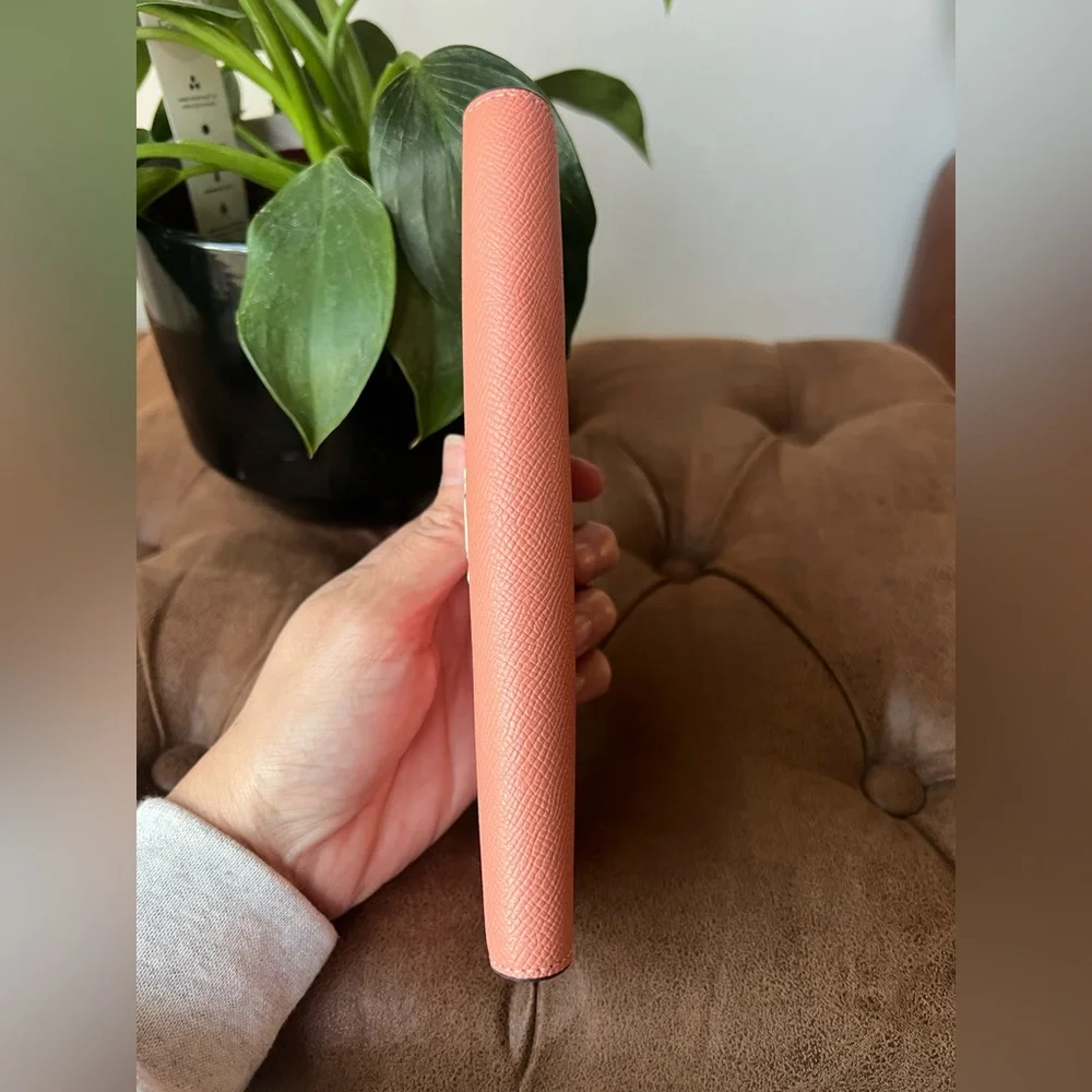 Coach Slim Crossgrain Leather Wallet in Light Coral - Picture 9 of 9